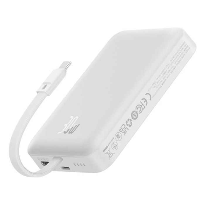 BASEUS MGSAFE MİNİ 30W 10.000 MAH TYPE-C KABLOLU ŞARJLI POWERBANK ÇIKIŞ:TYPE-C GİRİŞ:TYPE-C BEYAZ- P1002210B223-00 BASEUS MGSAFE MİNİ 30W 10.000 MAH TYPE-C KABLOLU ŞARJLI POWERBANK ÇIKIŞ:TYPE-C GİRİŞ:TYPE-C BEYAZ- P1002210B223-00