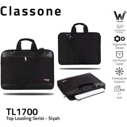 CLASSONE TL1700 17'' TOPLOADING SERİSİ SİYAH NOTEBOOK ÇANTASI