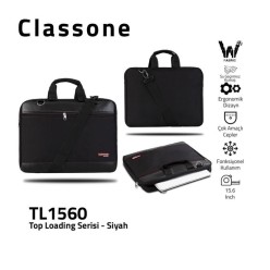CLASSONE TL1560 15.6'' SİYAH NOTEBOOK ÇANTASI
