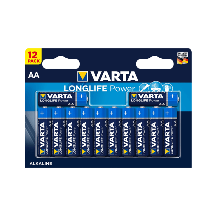 Varta 9382 Longlife Power AA Kalem Pil 12'li Paket Varta 9382 Longlife Power AA Kalem Pil 12'li Paket